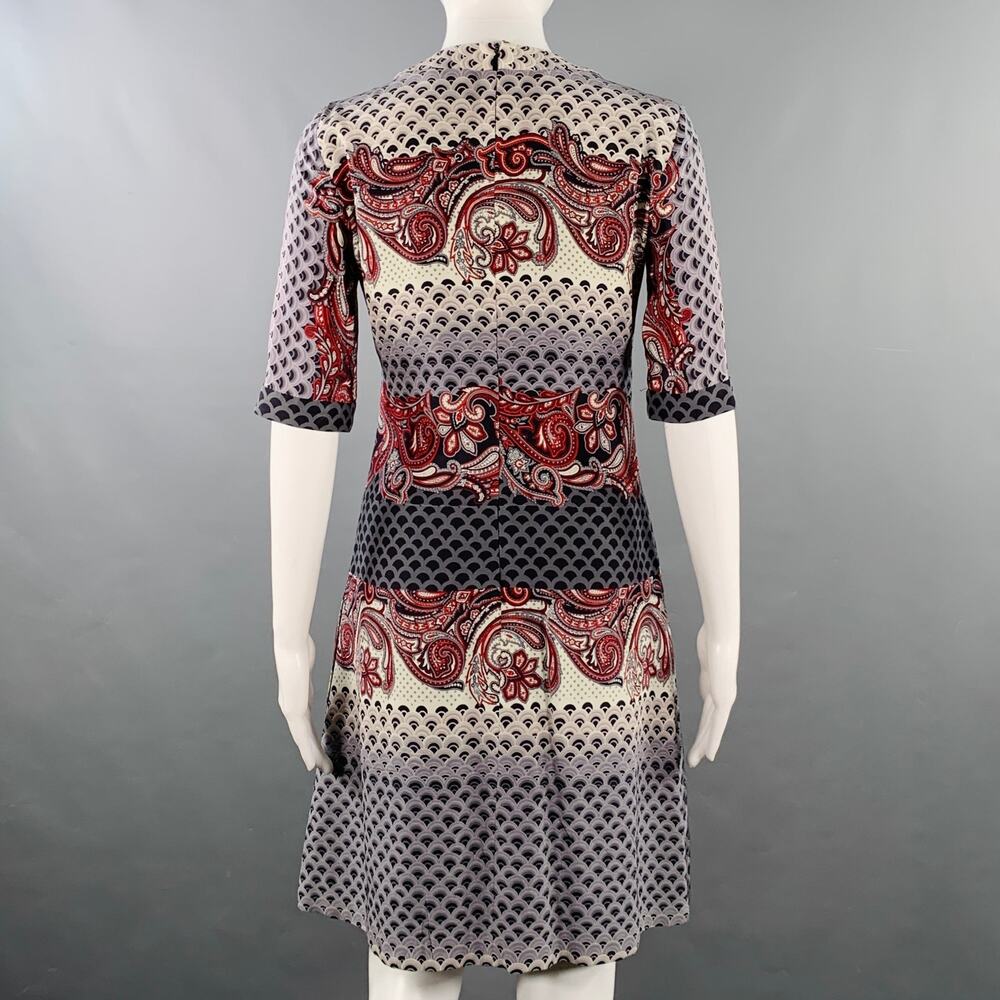 GUCCI Size 4 Multi Color Silk Chinoiserie Pleated Dress - Picture 5 of 8